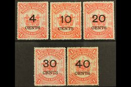 1895 Surcharge Set, SG 87/91, Fine Mint, The 40c On $1 Lightly Toned (5 Stamps) For More Images, Please Visit Http://www - Nordborneo (...-1963)