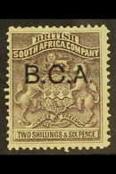 1891-5 2s6d Grey-purple, "B.C.A." Ovpt, SG 9, Fine Mint. For More Images, Please Visit Http://www.sandafayre.com/itemdet - Nyassaland (1907-1953)
