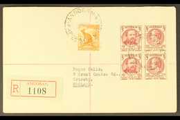 1951 (Nov) Cover To England Bearing Australia ½d Roo And 3d Centenary Block Of Four Tied By ANGORAM Cds's, Alongside Ang - Papua-Neuguinea