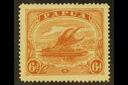 1911-15 6d Orange-brown WATERMARK CROWN TO RIGHT OF A Variety, SG 89w, Fine Mint, Scarce. For More Images, Please Visit  - Papua Nuova Guinea