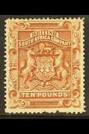 1892-3 £10 Brown, SG 13, Unused, No Gum, Perf Faults At Base, Cat.£2750. For More Images, Please Visit Http://www.sandaf - Andere & Zonder Classificatie
