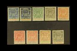 1892-4 Arms Definitives, Complete Set And Both ½d & 8d Listed Shades, SG 18/26, Good To Fine Mint (9 Stamps). For More I - Autres & Non Classés