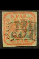 1862-64 6p Vermilion Handstruck On Wove Paper (SG 30, Michel 9 Ixa), Used With "Franco / Galata" Boxed Cancel, Four Clea - Andere & Zonder Classificatie