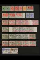 1938-50 NEVER HINGED MINT Complete Set, SG 68/77f, Plus Most Perf And Shade Changes Incl. All Perf. 13 X 12 Values, Love - St.Kitts En Nevis ( 1983-...)