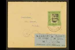 1932 POSTAGE DUE COVER 1930 (30 June) Cover From Jamaica To Castries Bearing 1923 ½d + ½d Child Welfare Tied By Cross Ro - Ste Lucie (...-1978)