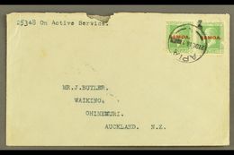 1918 (27 Dec) Envelope To New Zealand Bearing KGV ½d Pair; Endorsed "25348 On Active Service". For More Images, Please V - Samoa