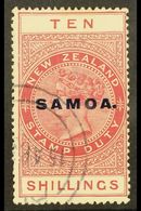 1925 - 28 10s Brown Red Postal Fiscal, SG 166c, Very Fine Used. For More Images, Please Visit Http://www.sandafayre.com/ - Samoa