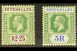 1921-32 KGV 2R25 And 5R Top Values, SG 122/23, Very Fine Mint. (2 Stamps) For More Images, Please Visit Http://www.sanda - Seychellen (...-1976)