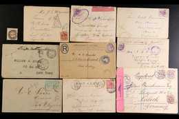 BOER WAR POSTAL HISTORY 1900-02 GROUP Includes 1901 (Jun) Reg Cover To Germany Via London With Johannesburg Censor Cache - Ohne Zuordnung