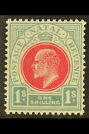 NATAL 1904-8 1s Carmine & Pale Blue, Wmk Mult Crown CA, SG 155, Very Slightly Toned Gum, Otherwise Never Hinged Mint. Fo - Non Classés