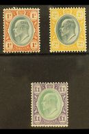 TRANSVAAL 1903 Ed VII Set 1s To £1, Wmk Crown CA, SG 256/8, Very Fine Mint. (3 Stamps) For More Images, Please Visit Htt - Non Classés