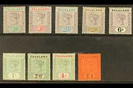 ZULULAND 1894-96 Complete Key Plates Set To £1, SG 20/28, Very Fine Mint. (9 Stamps) For More Images, Please Visit Http: - Unclassified