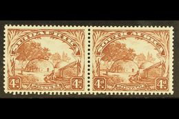 1930-44 4d Brown Wmk Upright, SG 46, Fine Mint Horiz Pair, Fresh. (2 Stamps) For More Images, Please Visit Http://www.sa - Ohne Zuordnung