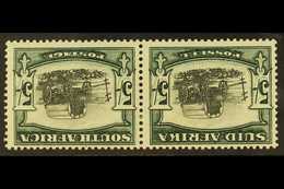 1933-48 5s Black & Green WATERMARK INVERTED Variety, SG 64aw, Fine Mint Horizontal Pair, Very Fresh. (2 Stamps) For More - Unclassified