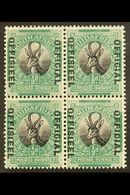 OFFICIAL VARIETY 1929-31 ½d Block Of 4, Upper Pair With Broken "I" In "OFFICIAL" And Lower Pair With Missing Fraction Ba - Unclassified