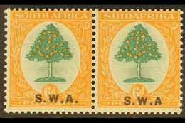 1927-30 6d Green & Orange, One Stamp "Missing Stop After A" Variety, SG 63/63a, Vfm & Variety Is Nhm (2) For More Images - Africa Del Sud-Ovest (1923-1990)