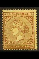 FERNANDO POO 1868 20c Brown, SG 1, Lightly Hinged Mint With Minor Traces Of Gum Discolouration. An Attractive Example Of - Other & Unclassified