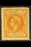 FERNANDO POO 1905 25c Dull Orange, VARIETY Over-inking On "PARA 1905" With Large Blobs On "9" & "5" SG 179, Mint, Small  - Altri & Non Classificati