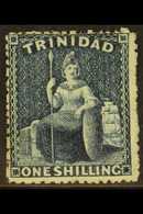 1861 1s Indigo Britannia, Rough Perf. SG 58, An Attractive And Fresh Mint Example With Good Colour And Part Gum.  For Mo - Trinidad En Tobago (...-1961)