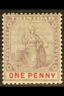 1896-1906 1d Dull Purple And Rose, Type II, SG 116, Fine Mint, Very Scarce.  For More Images, Please Visit Http://www.sa - Trinidad En Tobago (...-1961)