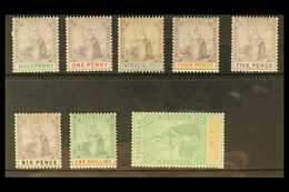 1896-1906 Set To 5s, SG 114/122, Fine Mint. (8 Stamps) For More Images, Please Visit Http://www.sandafayre.com/itemdetai - Trindad & Tobago (...-1961)