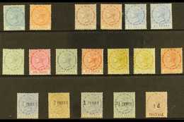 1879-1896 MINT COLLECTION Presented On A Stock Card, ALL DIFFERENT & Includes 1879 3d & 6d, 1880 ½d, 1d & 2½d Shades, 18 - Trinidad En Tobago (...-1961)