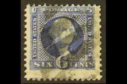 1869 6c Ultramarine Washington Pictorial, SG 117, Scott 115, Centered To Top, Neat Barred Cancel.  For More Images, Plea - Altri & Non Classificati