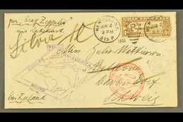 1930 Flown Cover From NYC To Switzerland, Franked $1.30 Brown Zeppelin Stamp, SC C14, Tied By NY Duplex With Violet Diam - Andere & Zonder Classificatie