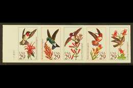 1992 IMPERF PROOF BOOKLET PANE 9c Hummingbirds Imperf Proof Booklet Pane Of Five In Finished Design, Scott 2646aPi, With - Autres & Non Classés