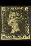 1840 1d Black, SG 2, Plate 6, Check Letters "F - G", 3½ Clear Margins, Good Used With Light Black Maltese Cross Cancella - Non Classés