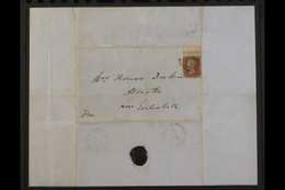 1852 (Jan 6th) E/L From Wolverhampton To Eccleshall, Bearing An 1851 Upper Marginal 1d Red "A - B" Tied By "905" Wolverh - Sonstige & Ohne Zuordnung