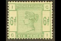 1883-84 6d Dull Green, SG 194, Mint Very Lightly Hinged, Cat £625. For More Images, Please Visit Http://www.sandafayre.c - Autres & Non Classés