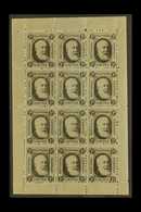 1884 NATIONAL TELEGRAPH COMPANY 1d Black (Barefoot 1) Portrait Of Col. R.R Jackson, Complete Sheetlet Of 12 Stamps With  - Autres & Non Classés