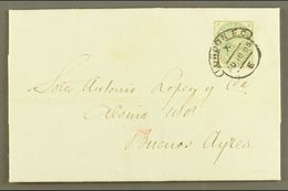 1885 (18 Aug) Entire To Buenos Aires, Franked 1883-84 4d Dull Green, SG 192, Nice Original Colour, Tied By Fine London H - Sonstige & Ohne Zuordnung