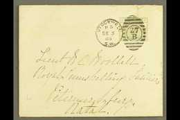 1885 (3 Dec) Env Addressed To A Lieutenant With The Royal Inniskilling Fusiliers In Natal, South Africa, Franked 1883-84 - Autres & Non Classés