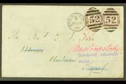 1886 (28 May) Env From Basingstoke To Austria Franked 1883-4 3d Lilac Pair, SG 191, Tied By Numeral Pmks, Austrian Recei - Sonstige & Ohne Zuordnung