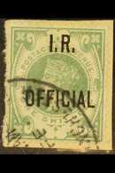 OFFICIALS INLAND REVENUE. 1887-1892, 1s Dull Green, SG O15, Fine Used On Piece. For More Images, Please Visit Http://www - Andere & Zonder Classificatie