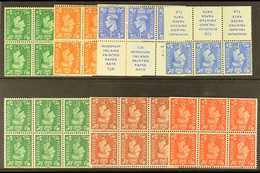 1941-52 NHM BOOKLET PANES. A Selection Of Booklet Panes Missing Their Booklet Margins Inc 1941 ½d Inv Wmk, 1950-52 ½d In - Unclassified