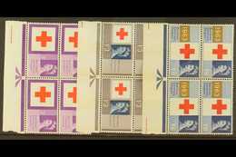 1963 Red Cross Congress Sets, Both Phosphor & Non Phosphor, SG 642/44 & SG 642p/44p As Never Hinged Mint "arrow" Blocks  - Sonstige & Ohne Zuordnung