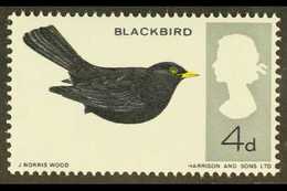 1966 BIRDS MISSING COLOUR 1966 Blackbird With MISSING REDDISH BROWN COLOUR (legs) Error, SG 699j, Never Hinged Mint. For - Autres & Non Classés