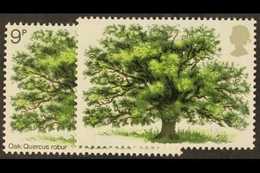 1973 9p Tree With BROWNISH BLACK MISSING (value And Inscription), SG 922a, Never Hinged Mint. Scarce And Impressive. For - Autres & Non Classés