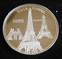 TOUR EIFFEL 1889 PARIS LES PLUS BEAUX TRESORS DU PATRIMOINE DE FRANCE MEDAILLE JETON TOURISTIQUE - Autres & Non Classés