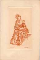 GRAVURE  FEMMES ECRIVAIN D'après WATTEAU   J. DESTAILLEUR  Edition DEVAMBEZ - Prenten & Gravure