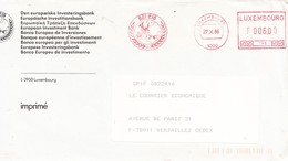 Luxembourg-27/10/1986-BEI/EIB- Banque Européenne D'investissement-carte De L'Europe - Macchine Per Obliterare (EMA)