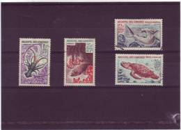 COMORES N° 35 / 38 FAUNE MARINE ANIMAUX 1966 - Oblitérés