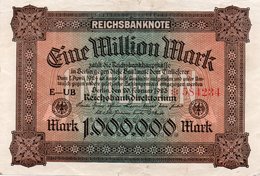 GERMANIA-REICHSBANKNOTE-1 MILL MARK 1923-  P-86a    XF++ UNIFACE  CON ASTERISC RARISSIMA - 1 Miljoen Mark