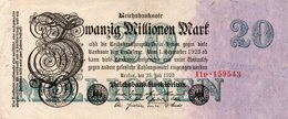 GERMANIA-REICHSBANKNOTE-20 MILLIONEN MARK 1923- -Wor:P-97b.1, Ros:R-96b - UNIFACE - 20 Millionen Mark