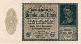 GERMANIA-REICHSBANKNOTE-10000  MARK 1922 - 10.000 Mark