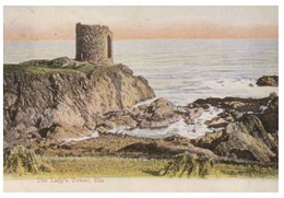 (50) Very Old Postcard - UK - 1911 - Lady's Tower - Elie - Fife