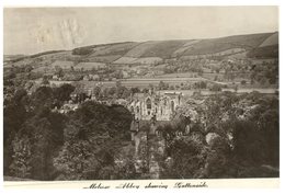 (50) Very Old Postcard - UK - 1912 - Melrose Abbey - Roxburghshire